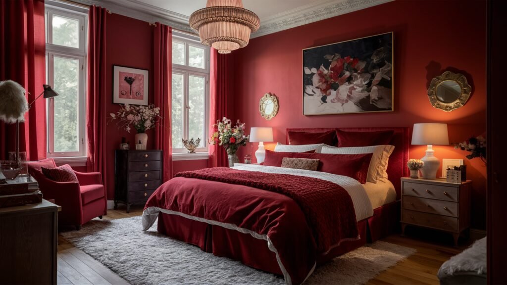 bedroom ideas red