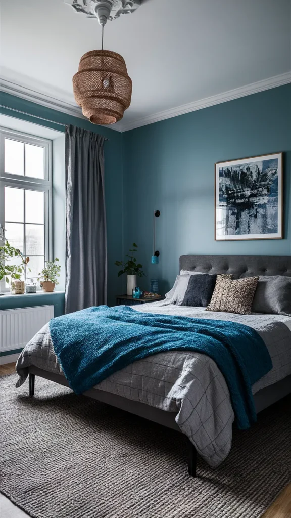 bedroom ideas blue grey