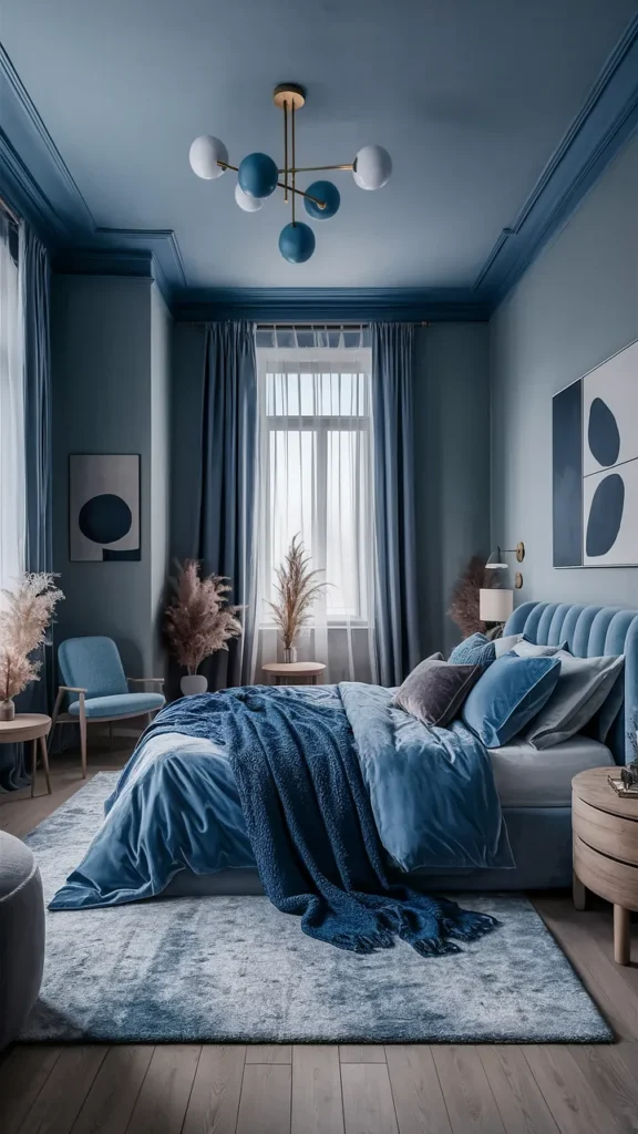bedroom ideas blue grey