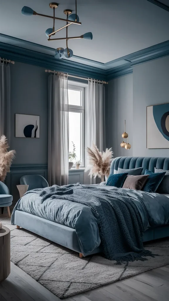 bedroom ideas blue grey