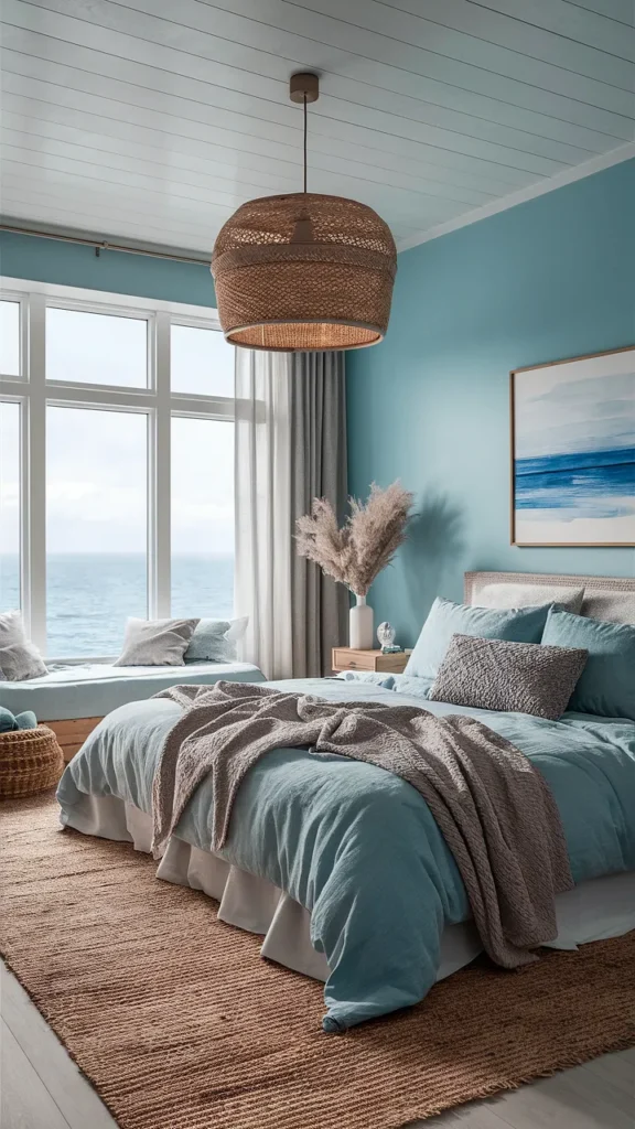 Serene Blue Ocean Bedroom Ideas 
