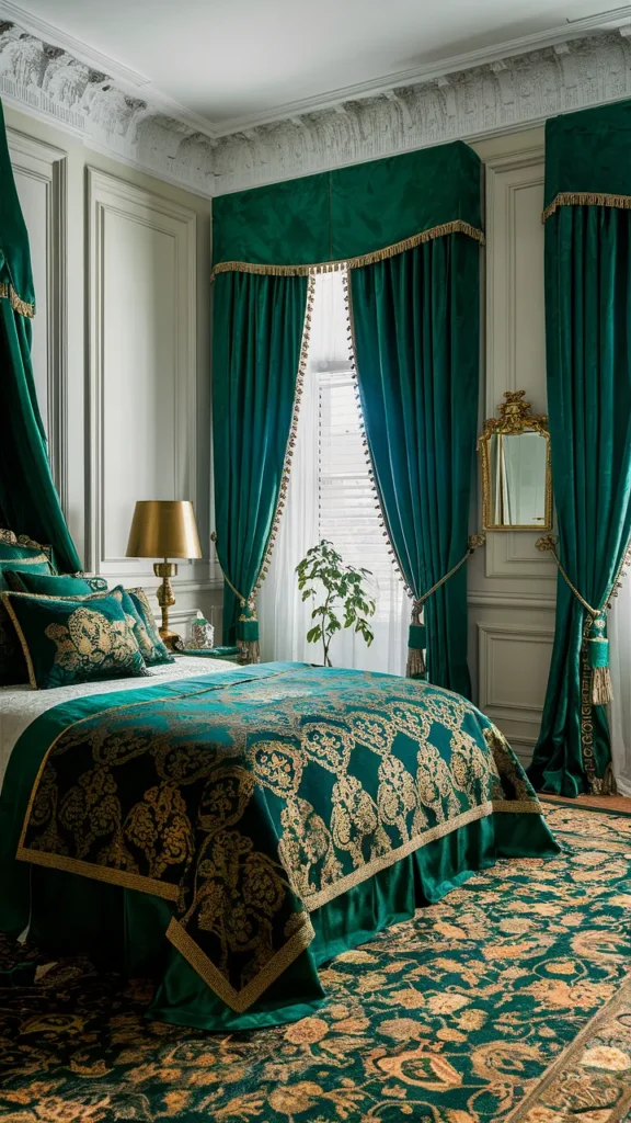 bedroom ideas green emerald