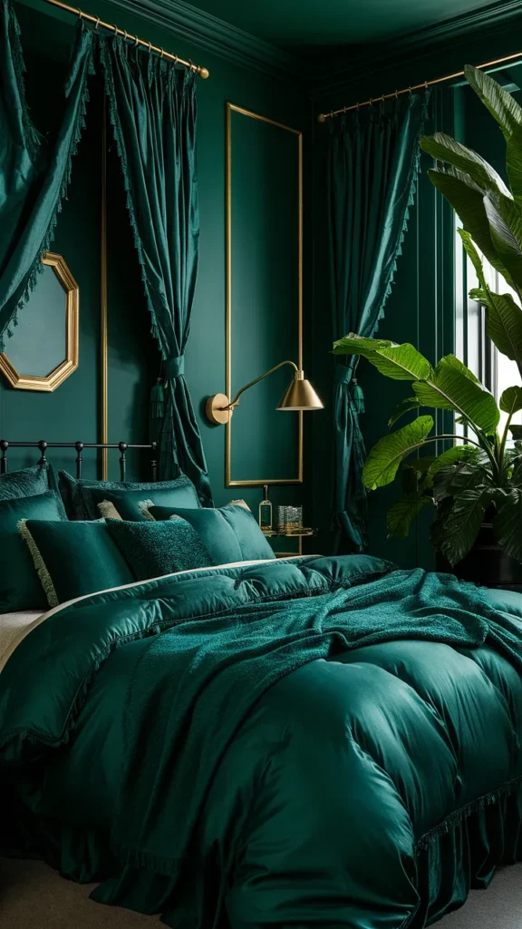 bedroom ideas green emerald
