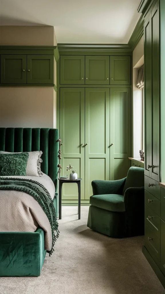 bedroom ideas green furniture