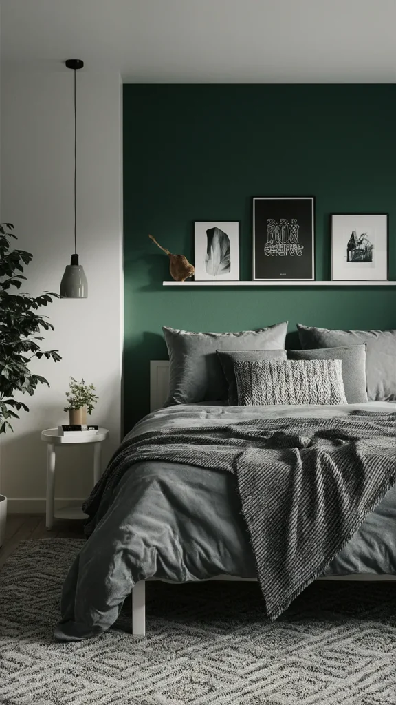 bedroom ideas green grey