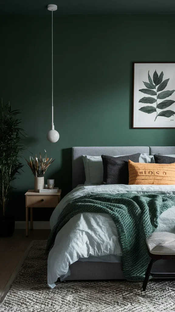 bedroom ideas green grey