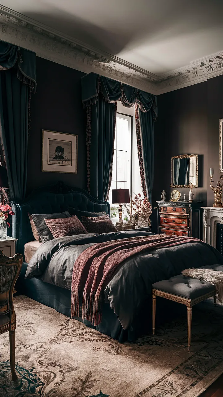 bedroom ideas grey bed classic elegance