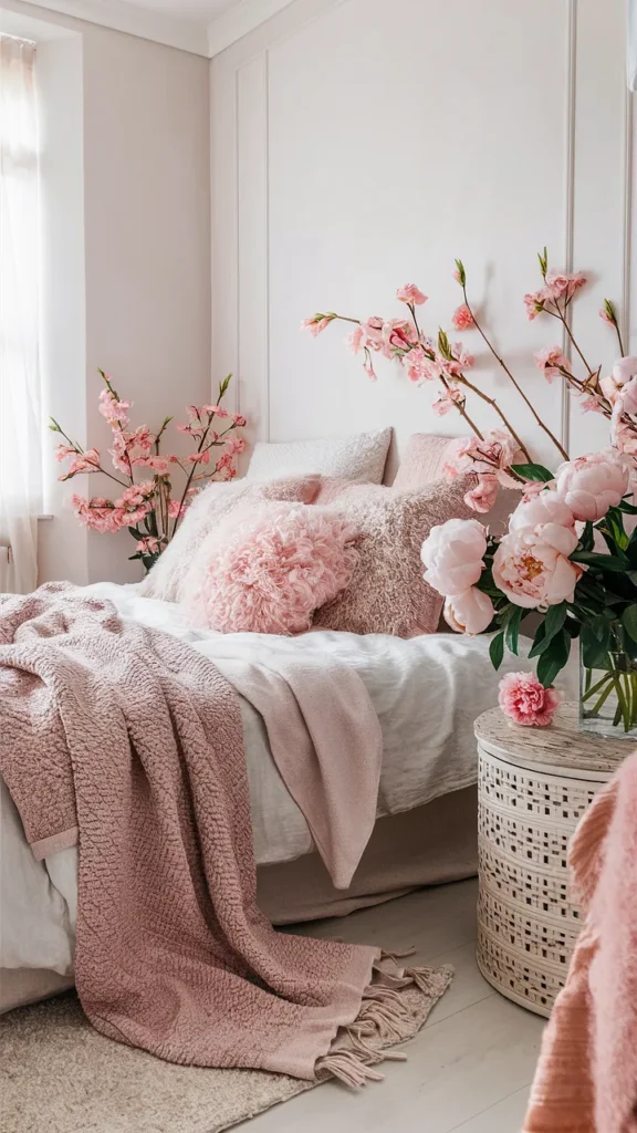 bedroom ideas pink cozy