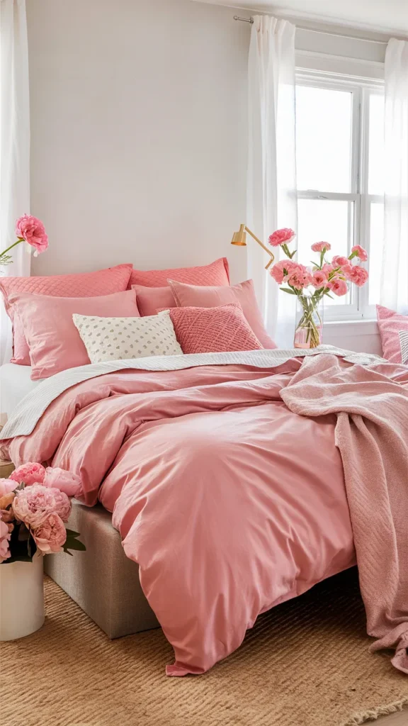 bedroom ideas pink cozy