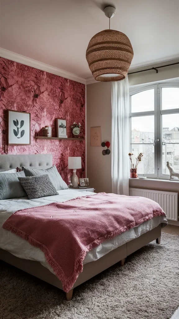Charming Pink Floral Bedroom Inspiration 🌸