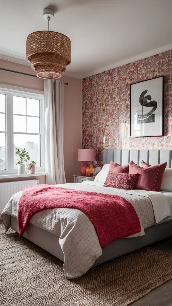 Charming Pink Floral Bedroom Inspiration 🌸