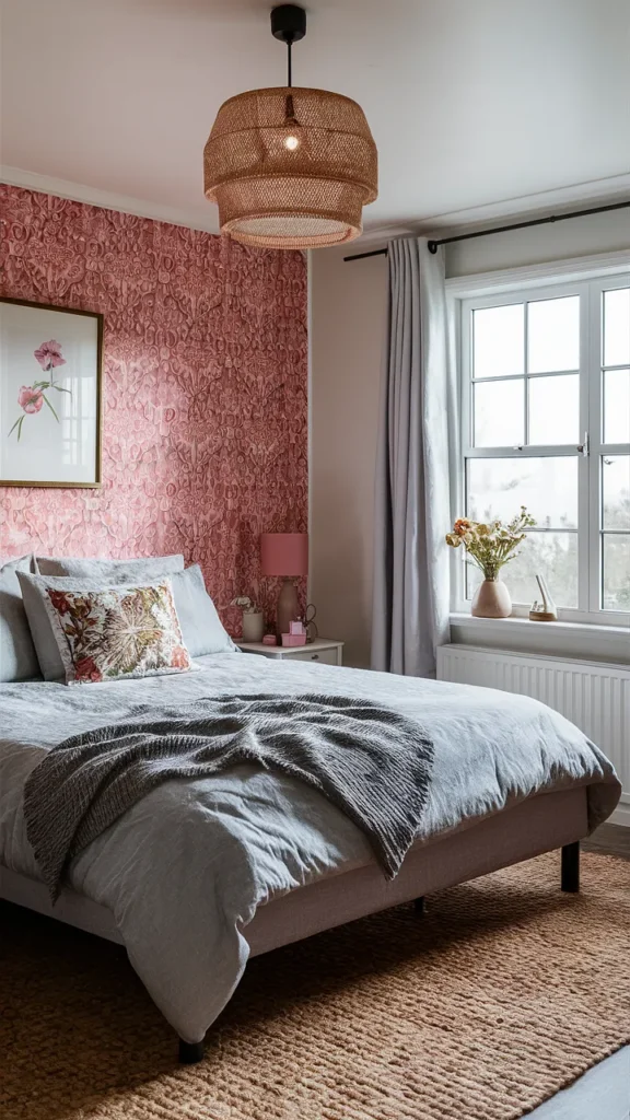 Charming Pink Floral Bedroom Inspiration 🌸