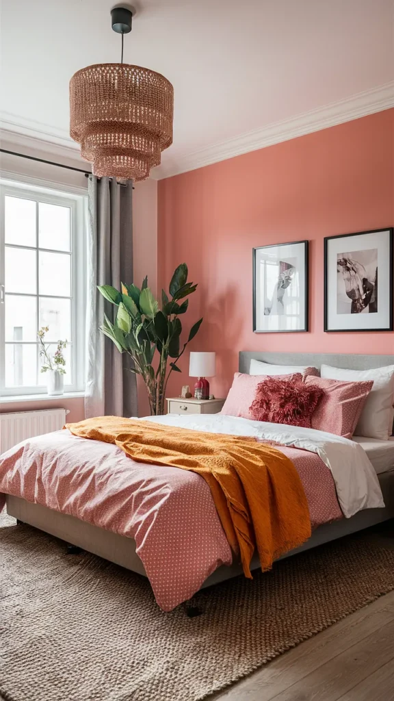 Vibrant Pink and Orange Bedroom Ideas 🍊💖