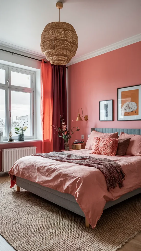 Vibrant Pink and Orange Bedroom Ideas 🍊💖
