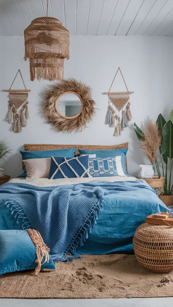 Boho Beach Bedroom Ideas Blue