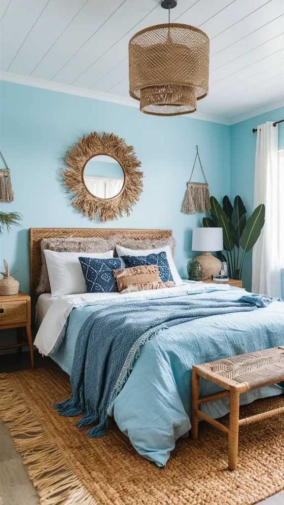 Boho Beach Bedroom Ideas Blue