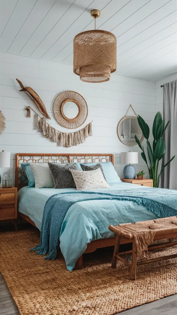 Boho Beach Bedroom Ideas Blue