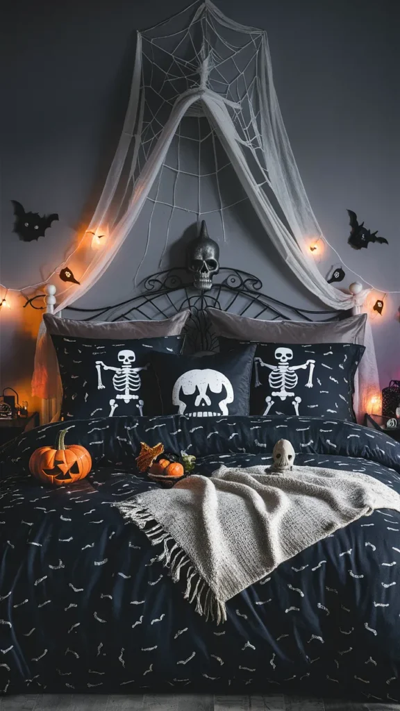 halloween room decor bed