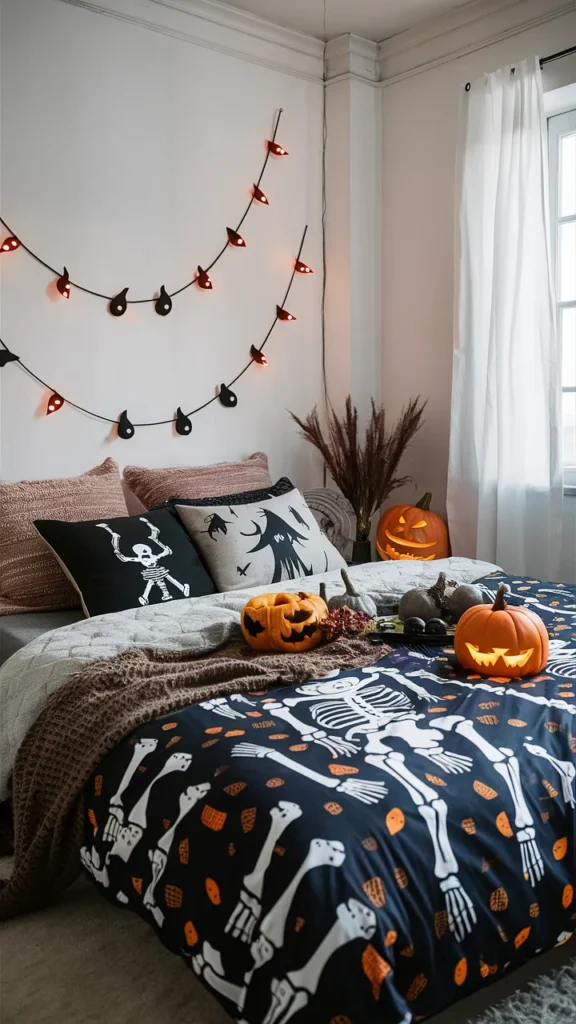 halloween room decor bed