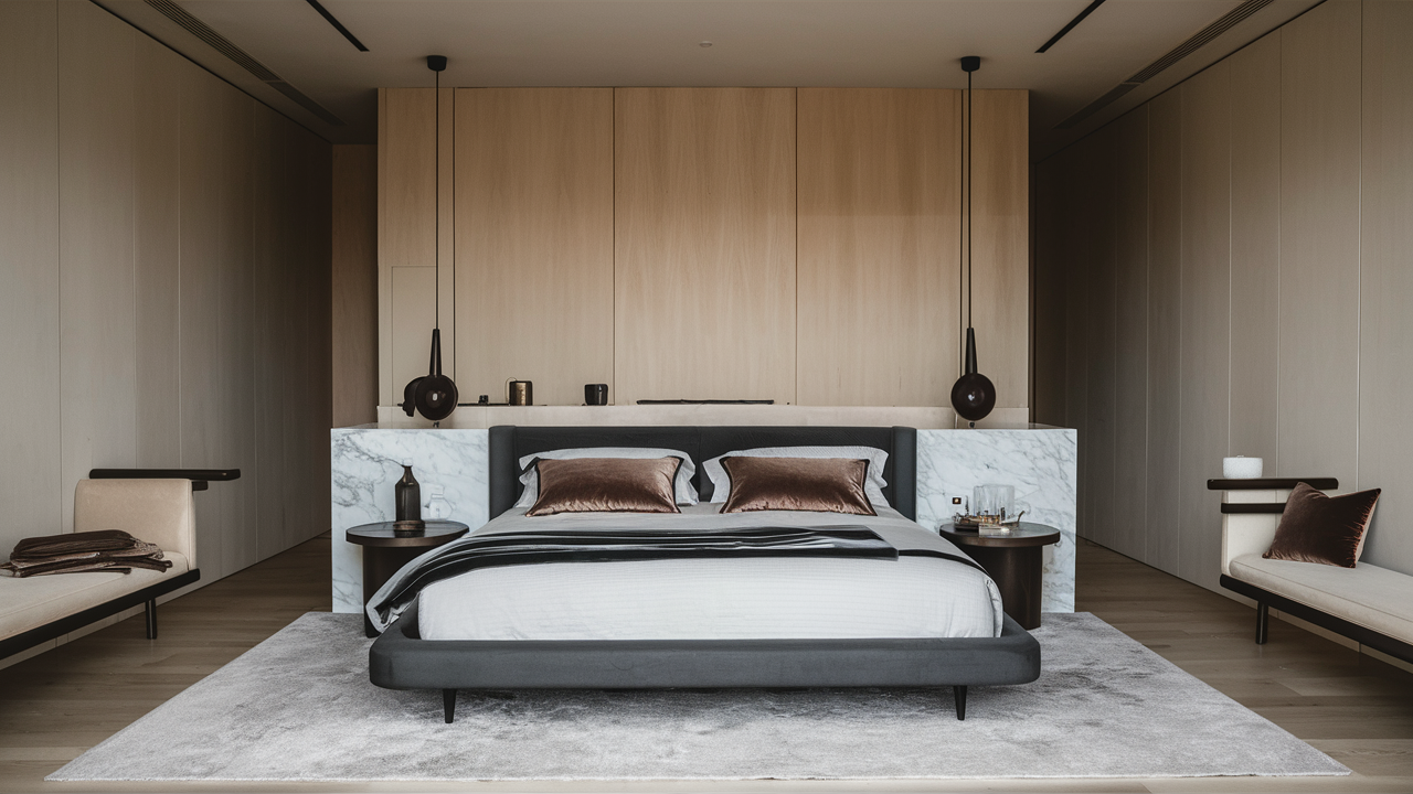 bedroom ideas anthracite bed