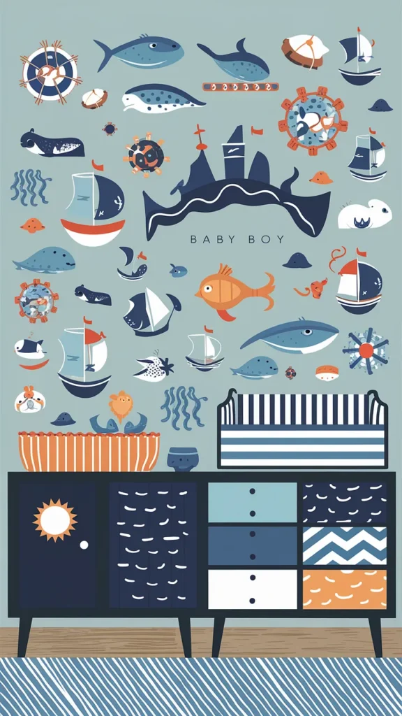 ocean nursery walls