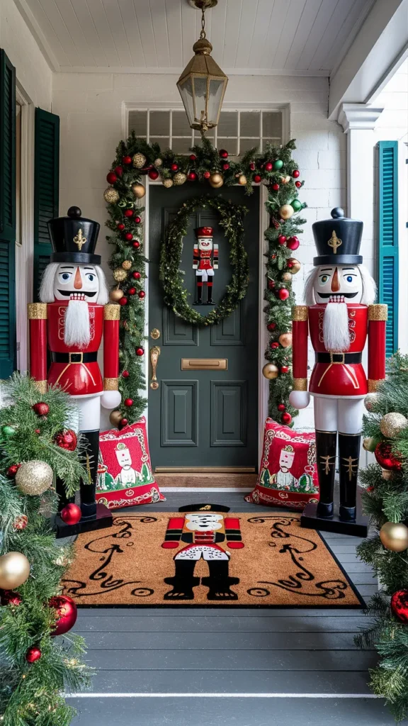 christmas porch decor nutcracker