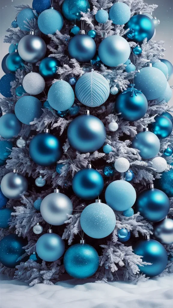 christmas tree ideas aesthetic blue