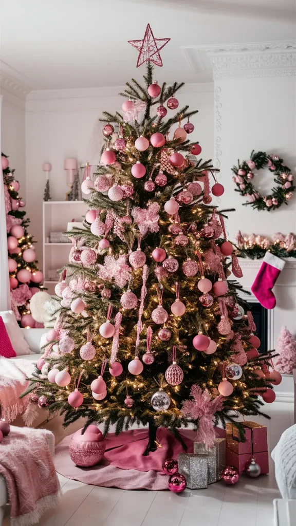 christmas tree ideas aesthetic pink