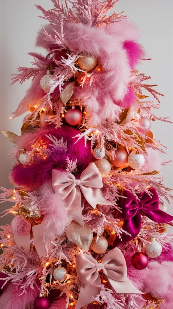 christmas tree ideas aesthetic pink