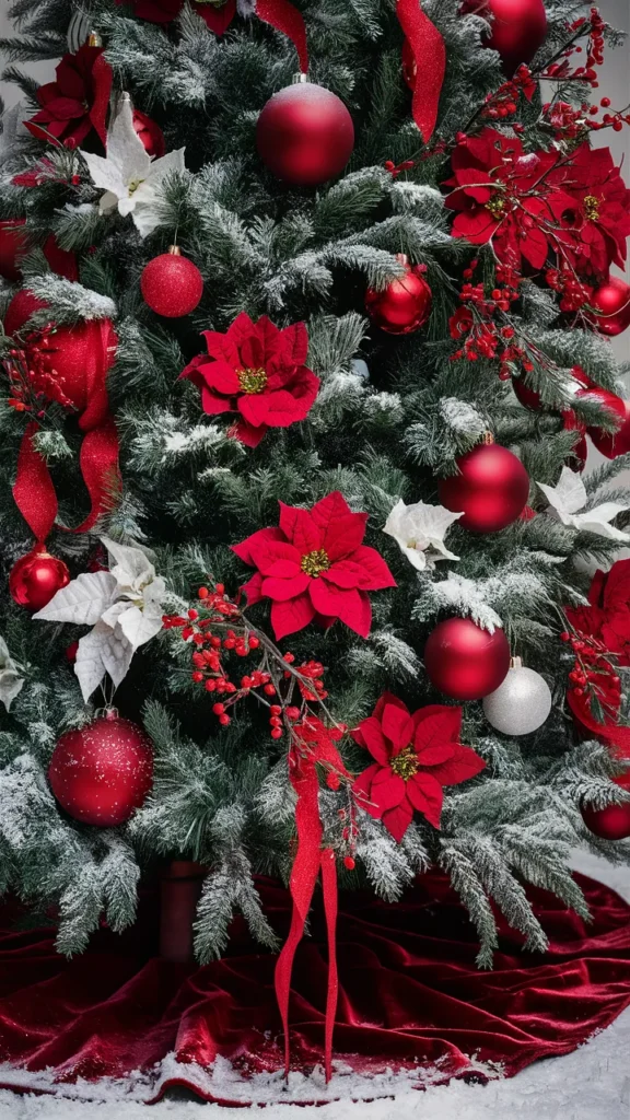 christmas tree ideas aesthetic red