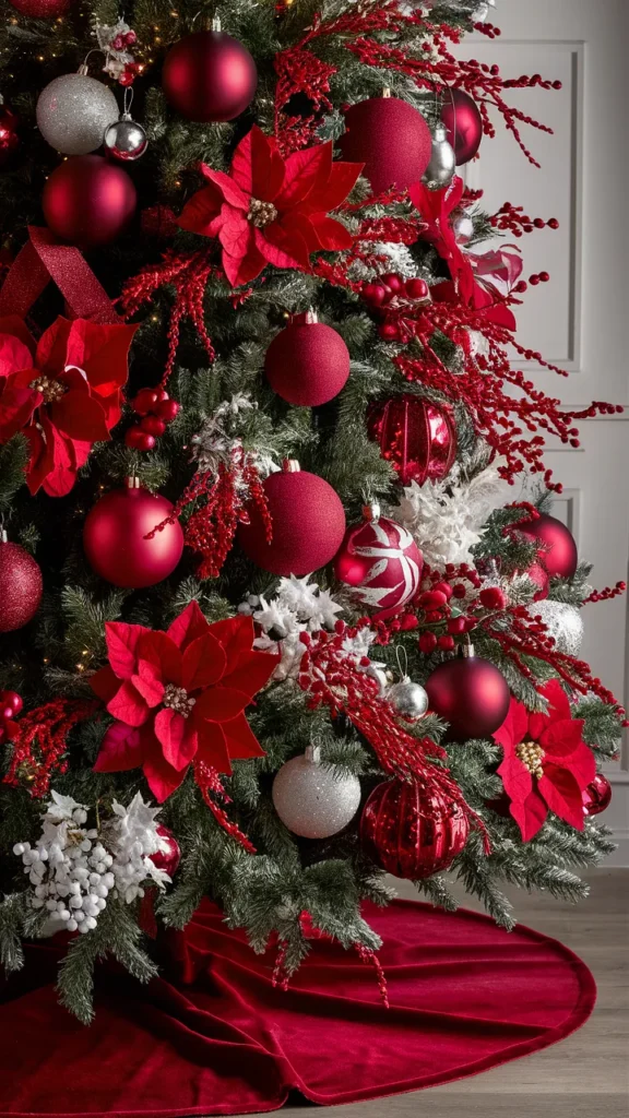 christmas tree ideas aesthetic red