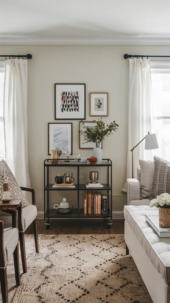 coffee bar ideas in living room