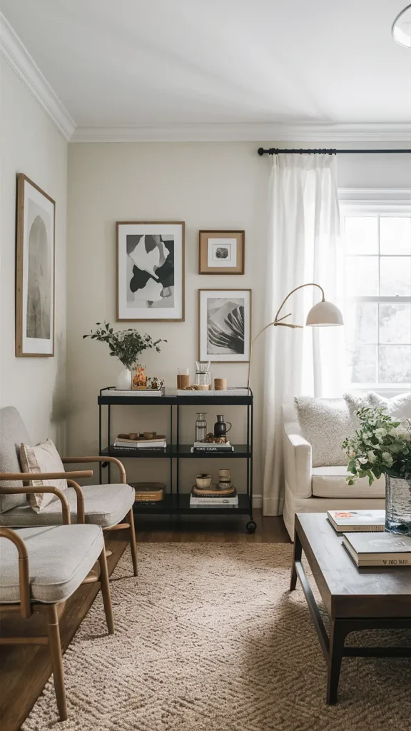 coffee bar ideas in living room