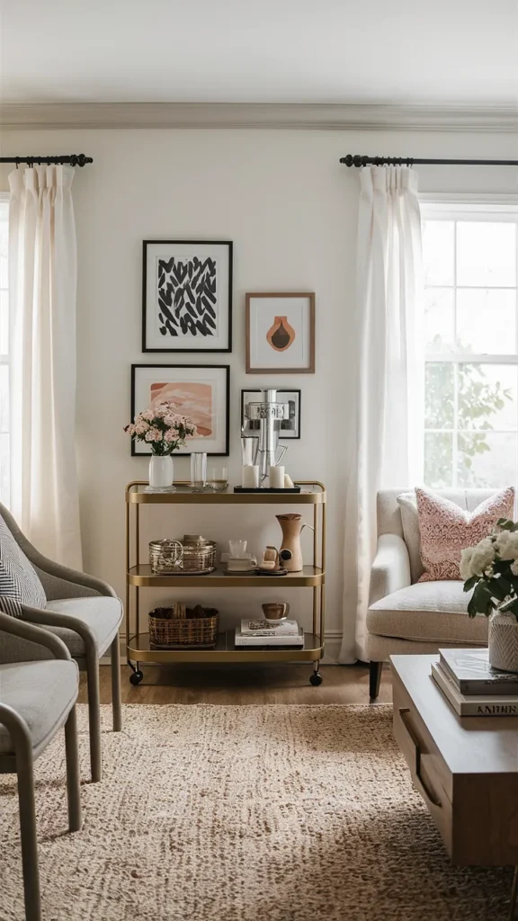 coffee bar ideas in living room