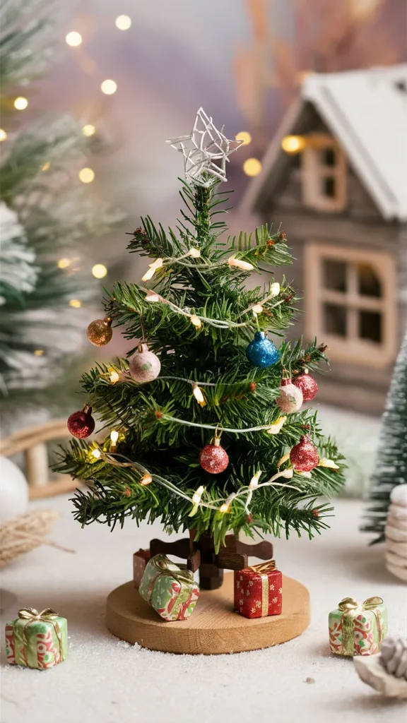cute mini christmas tree ideas aesthetic