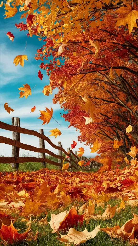 fall phone wallpaper bright