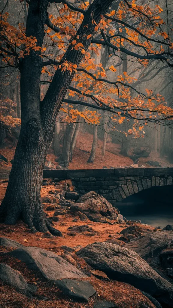 fall phone wallpaper moody