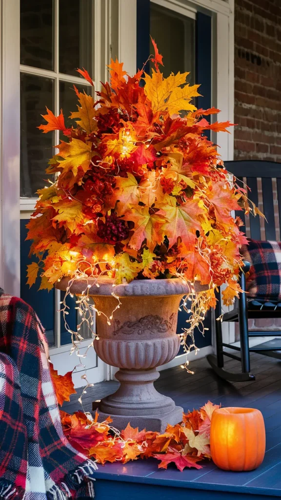 front porch fall urn ideas