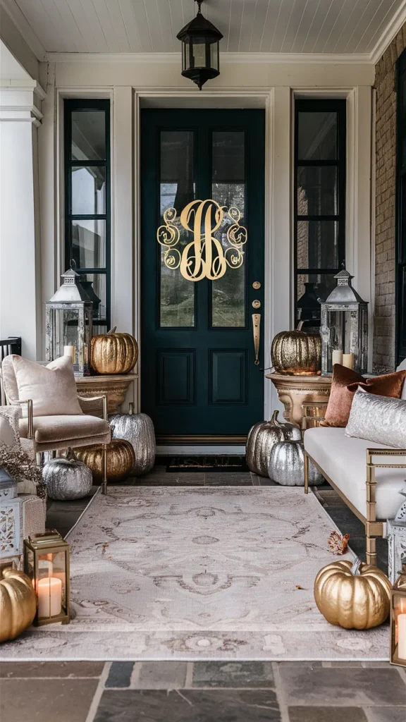 glam fall decor ideas front porch