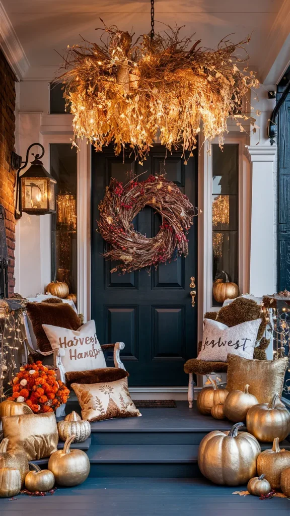 glam fall decor ideas front porch