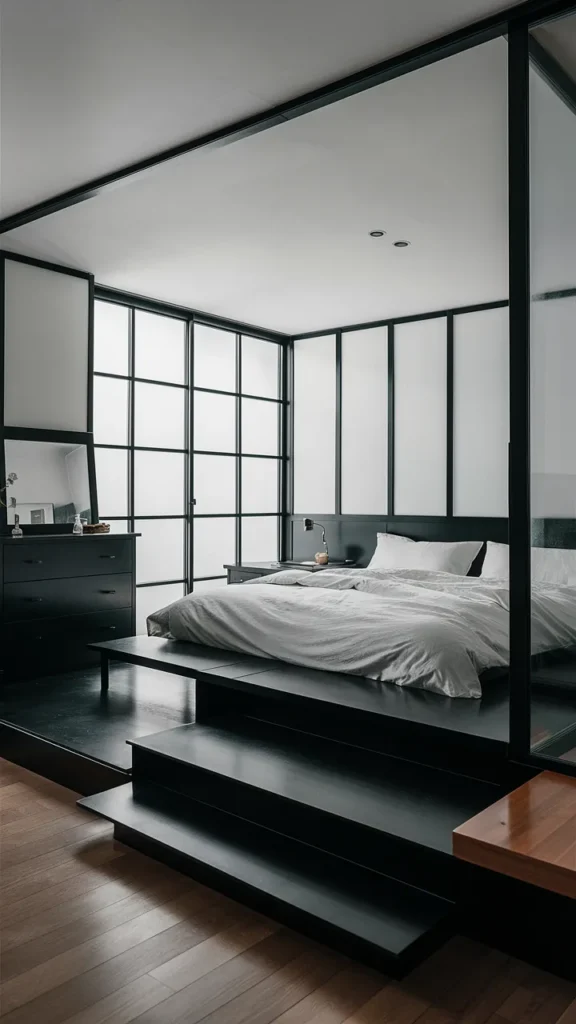 korean bedroom ideas black and white