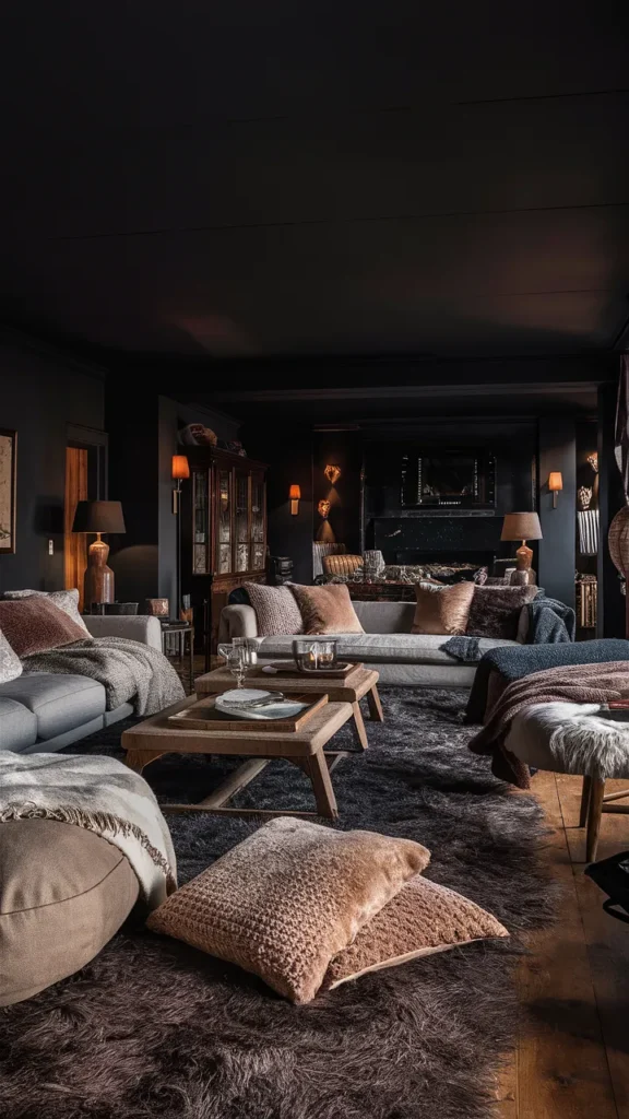 living room inspiration dark and cozy