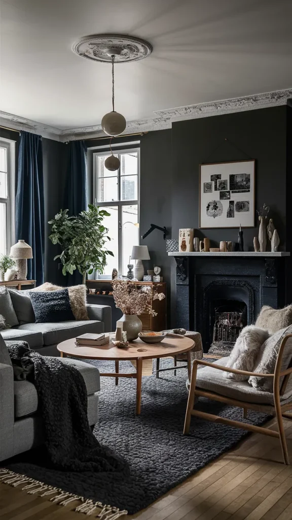living room inspiration dark and cozy