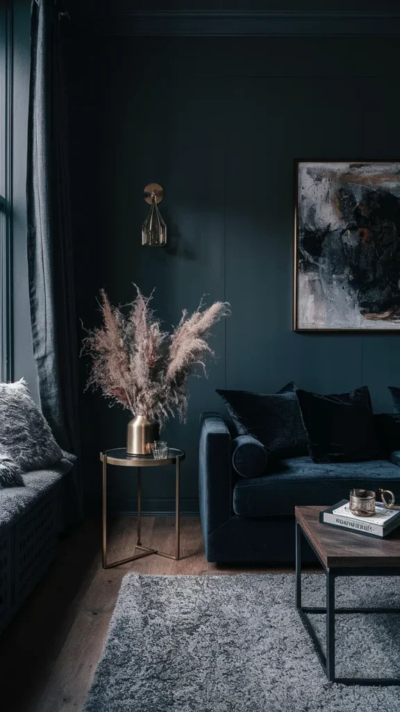living room inspiration dark and moody