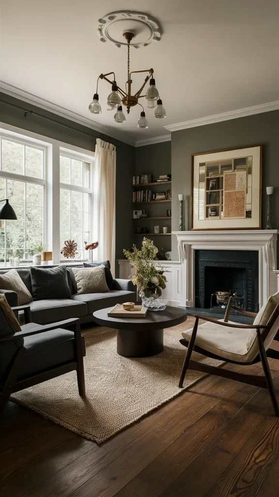  living room inspiration dark brown floor