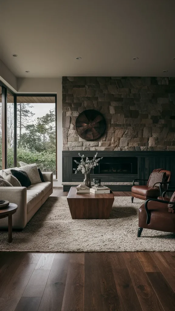  living room inspiration dark brown floor