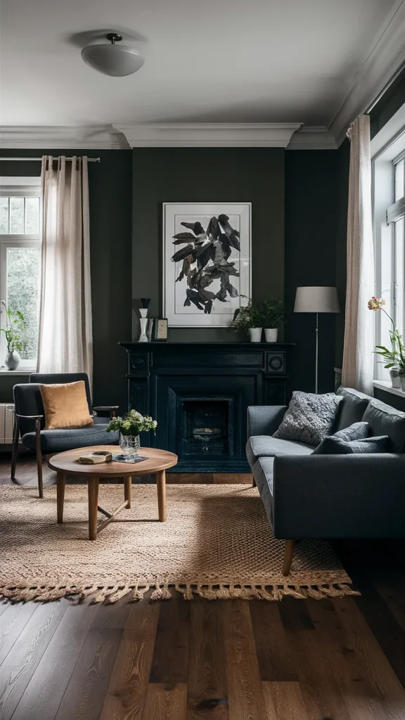  living room inspiration dark brown floor