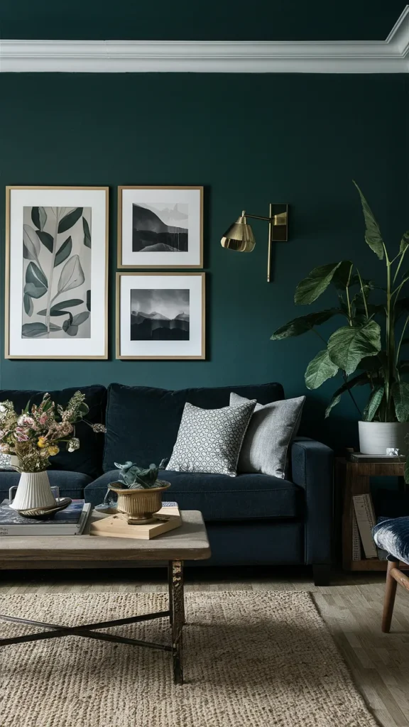 living room inspiration dark couch