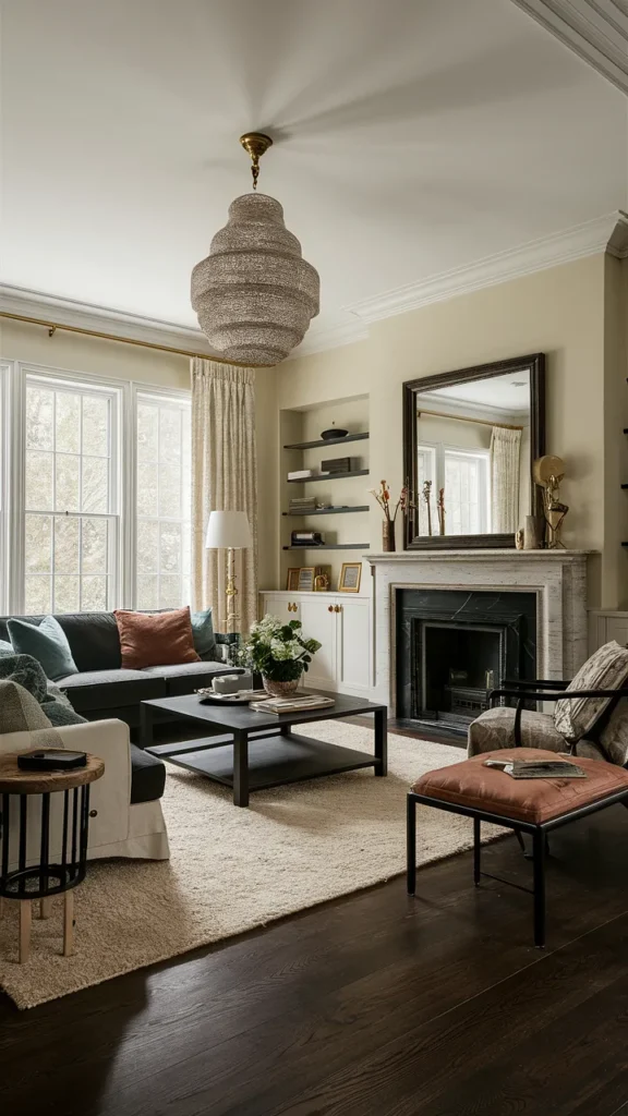 living room inspiration dark hardwood