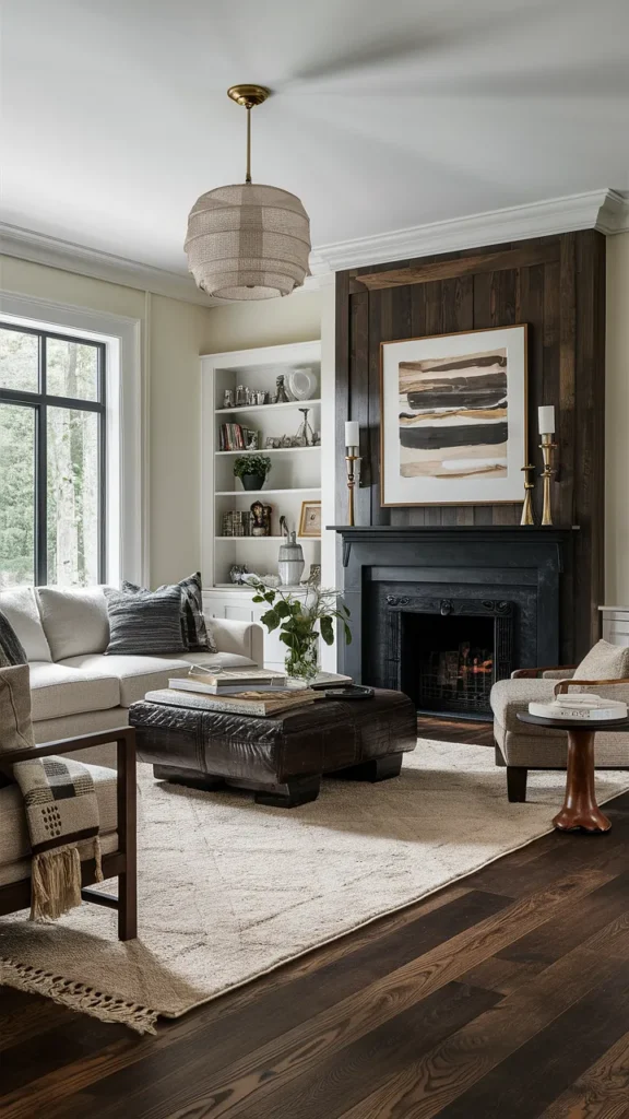 living room inspiration dark hardwood